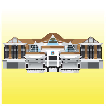 Landscape Building backgroundのイラスト素材