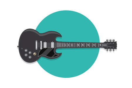 electric guitar vector illustration design sourceのイラスト素材