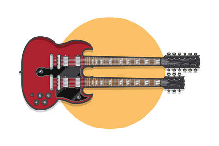 electric guitar vector illustration design sourceのイラスト素材