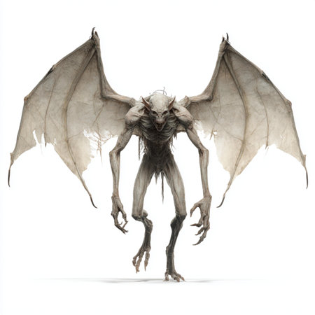 dragon isolated on white background. 3D illustration, clipping path.