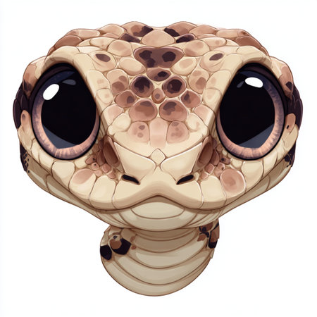 3D render of a cobra isolated on white background. Digital illustration.