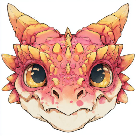illustration of a dragon head on a white background, vector illustrationの写真素材