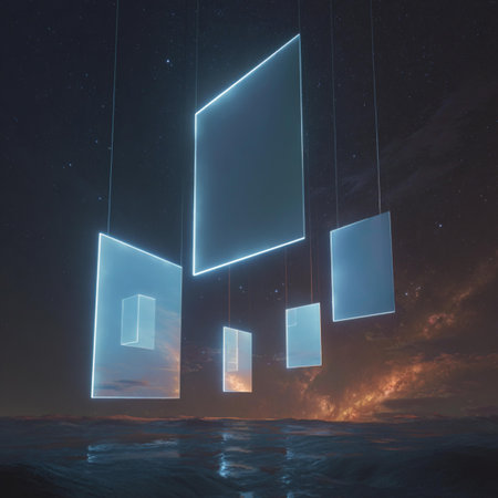 Futuristic abstract background, 3d render, square shape.