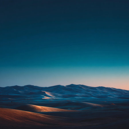Sand dunes in the desert at sunset. Beautiful natural background.