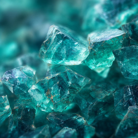 Turquoise crystal jewel stone texture background. Macro closeup.