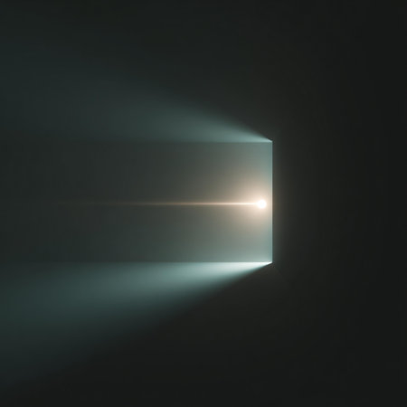 abstract light rays on a dark background. 3d render illustration