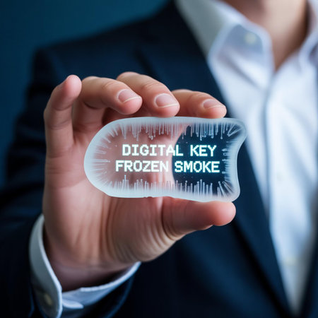 The concept of business, technology, the Internet and the network. A young entrepreneur working on a virtual screen of the future and sees the inscription: Digital currency