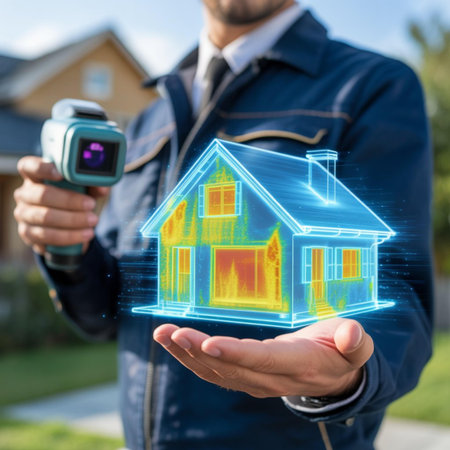 View of a Man holding a Smart home with a house icon - 3d render