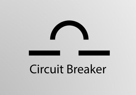 Circut Breaker Engineering Symbol, Vector symbol design. Engineering Symbols.のイラスト素材