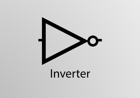 Inverter Engineering Symbol, Vector symbol design. Engineering Symbols.のイラスト素材