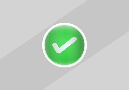 3D Realistic check mark button vector illustrationのイラスト素材