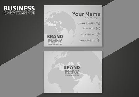 Business Card Template Design Word concept Modern business card for Luxury Presentation of Simple Corporate Identity Concept Minimal Elegant Brand Set of Creative Contact Informatiのイラスト素材