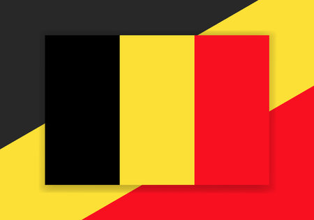 Vector Belgium Flag. Country flag design. Flat vector flags.のイラスト素材