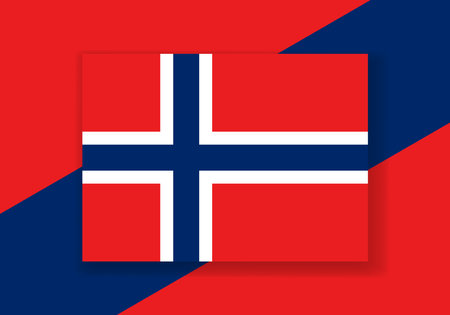 Vector Norway Flag. Country flag design. Flat vector flags.のイラスト素材