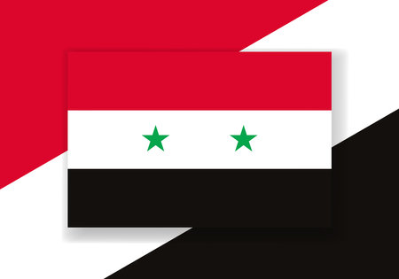 Vector Syria Flag. Country flag design. Flat vector flags.のイラスト素材