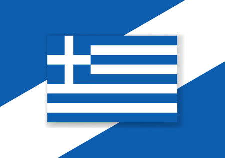 Vector Greece Flag. Country flag design. Flat vector flags.のイラスト素材