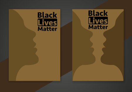 Black Lives Matter concept. Template for background, banner, poster with text inscription.のイラスト素材