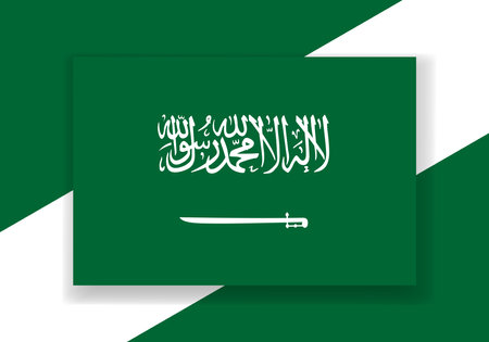 Vector Saudi Arabian Flag. Country flag design. Flat vector flags.のイラスト素材