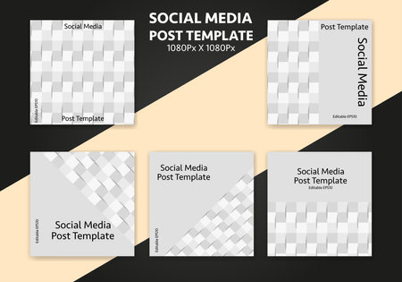 Post template for social media - editable Post cover design for businessのイラスト素材