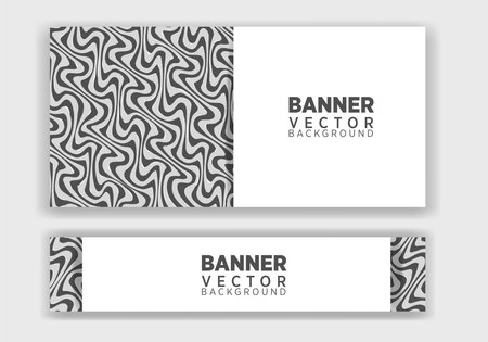 Vector abstract graphic design Banner. Vector horizontal banner template, abstract design.のイラスト素材