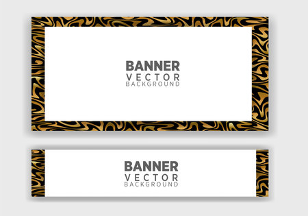 Vector abstract graphic design Banner. Vector horizontal banner template, abstract design.のイラスト素材