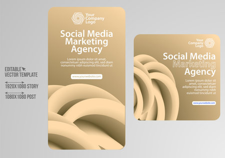 Editable template post for social media ad. web banner ads for promotion colorful design.のイラスト素材