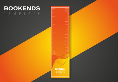 Bookmark template with abstract shapes. Abstract dynamic gradient graphic elements in modern style.のイラスト素材