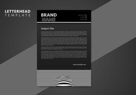 Corporate Business Letterhead, Elegant and minimalist style letterhead template design full Vector.のイラスト素材