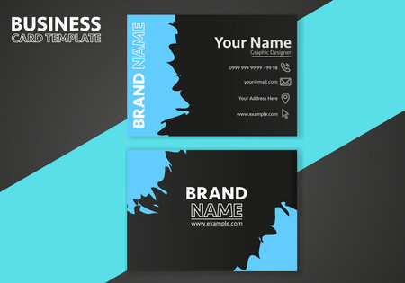 Business Card Template Design Abstract Modern business card for Luxury Presentation of Simple Corporate Identity Concept Minimal Elegant Brand Set of Creative Contact Informationのイラスト素材