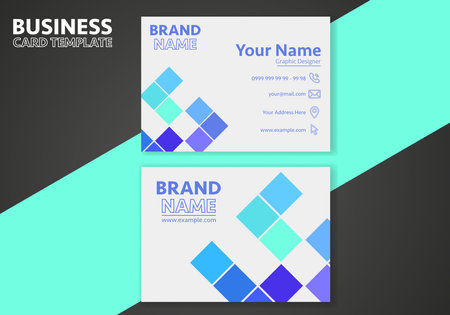 Business Card Template Design Abstract Modern business card for Luxury Presentation of Simple Corporate Identity Concept Minimal Elegant Brand Set of Creative Contact Informationのイラスト素材
