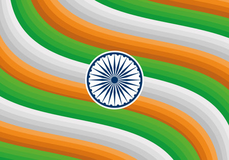 India Happy Independence Day abstract Background Designのイラスト素材