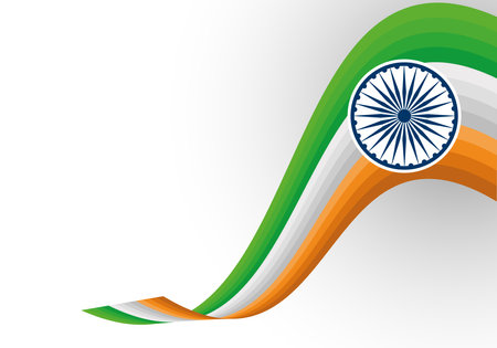 India Happy Independence Day abstract Background Designのイラスト素材