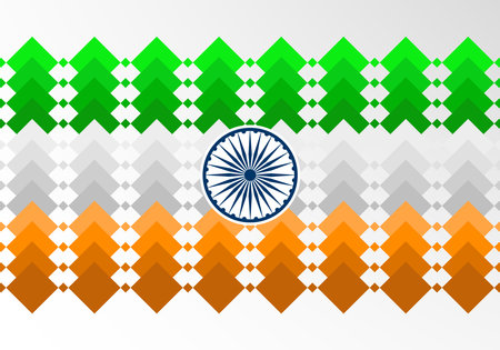 India Happy Independence Day abstract Background Designのイラスト素材