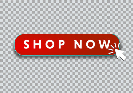 button for a site. Shop now, icon. vector designのイラスト素材