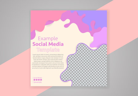 web banner for social media mobile apps, stylish design in pastel colors. Neutral background for social media postのイラスト素材