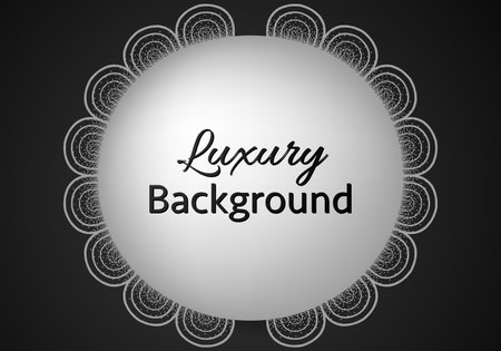 Elegant banner with intricate, parallel white lines on a dark background. Vector pattern, abstract geometric.のイラスト素材