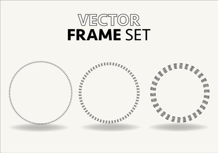 Hand drawn circles sketch frame vector set. Rounds scribble line circles. Vector illustrations.のイラスト素材