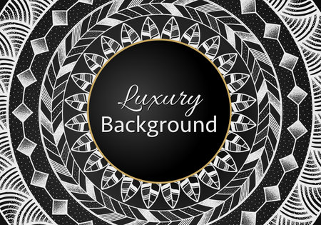 Elegant banner with intricate, parallel white lines on a dark background. Vector pattern, abstract geometric.の写真素材