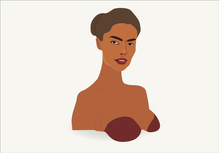 portrait of women. Diversity Vector flat illustration. Avatar for a social network. Vector flat illustrationのイラスト素材