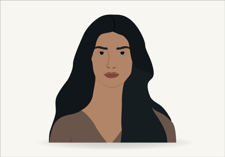 portrait of women. Diversity Vector flat illustration. Avatar for a social network. Vector flat illustrationのイラスト素材