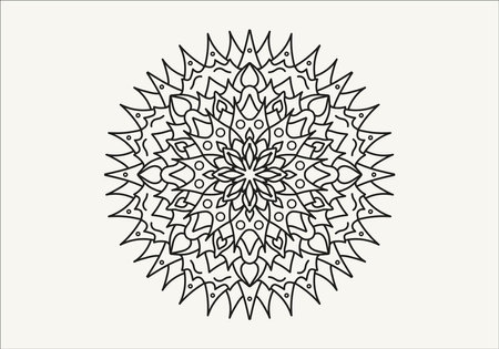 Mandala digital art pattern. Art on the wall. Coloring book Lace pattern The tattoo. Design for a wallpaper Paint shirt and tile Sticker Design, Decorative circle ornamentのイラスト素材