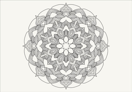 Mandala digital art pattern. Art on the wall. Coloring book Lace pattern The tattoo. Design for a wallpaper Paint shirt and tile Sticker Design, Decorative circle ornamentのイラスト素材
