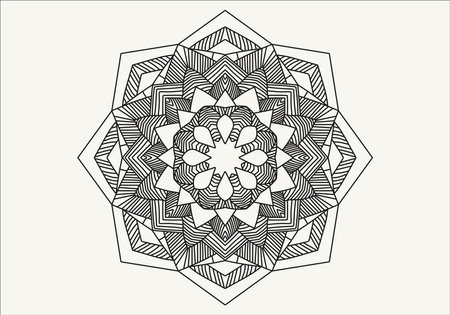 Mandala digital art pattern. Art on the wall. Coloring book Lace pattern The tattoo. Design for a wallpaper Paint shirt and tile Sticker Design, Decorative circle ornamentのイラスト素材