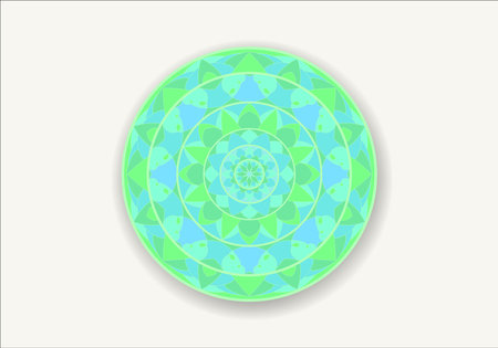 Round pattern flower mandala. circle floral ornament. Legend decorative vector illustration.のイラスト素材