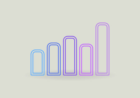 Single icon of a bar chart vector illustration