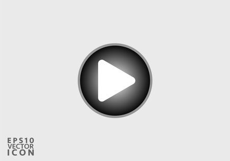 Play icon, vector illustration. flat design styleのイラスト素材