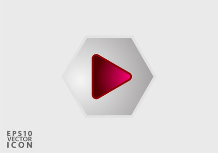 Play icon, vector illustration. flat design styleのイラスト素材