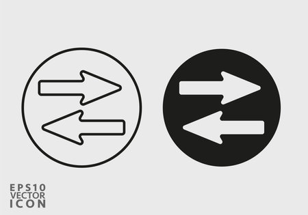 Transfer arrow icon. Vector illustration, flat designのイラスト素材