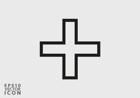 Add Icon vector image. Can be used for phone and tablet. Suitable for mobile apps, web apps and print media.のイラスト素材