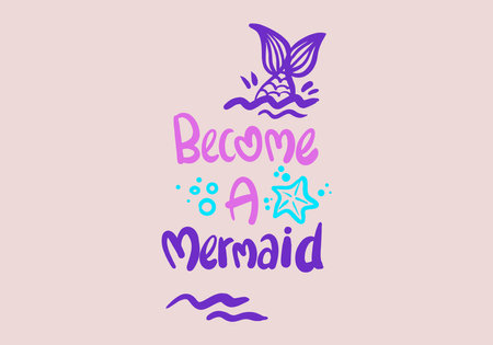 Beautiful tropical illustration with trendy lettering. Cute hand drawn summer prints. Perfect for stickers, labels, tshirts, banner, tags. Vector isolated phrases and quotes.のイラスト素材